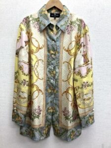 ETRO エトロ シルク100% 長袖シャツ表面